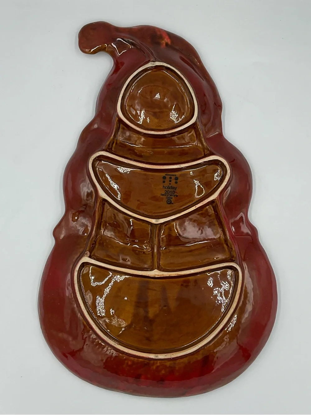 Target Home 2010 Holiday Stoneware Snowman - 3 Section Serving Tray